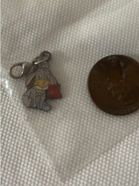 Disney Eeyore add a charm link grey Eeyore holding a flag